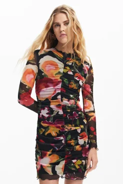 Vestido corto flores