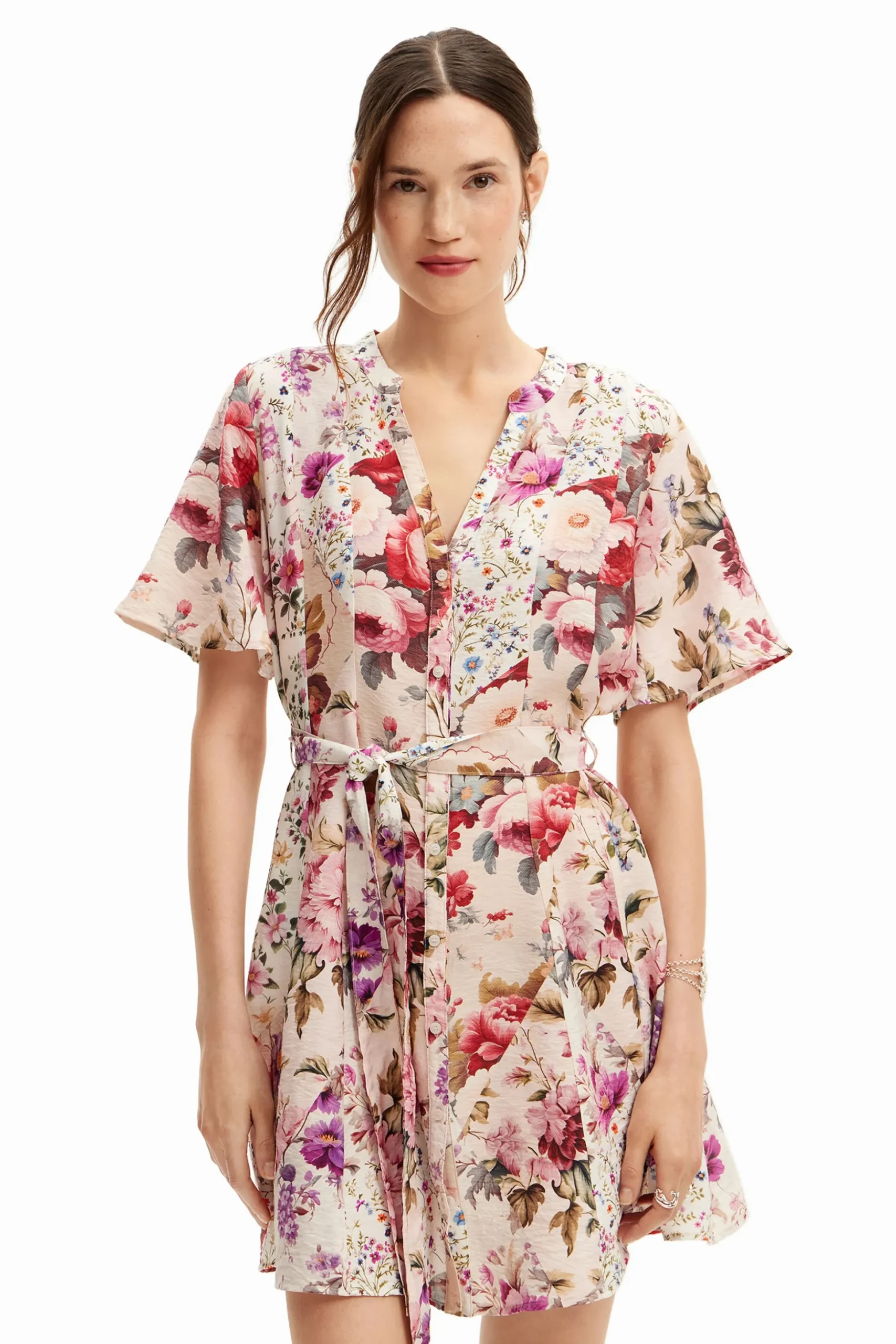 Vestido corto flores