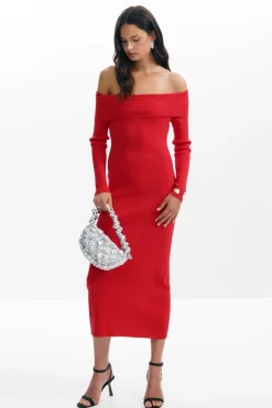 Vestido escote bardot