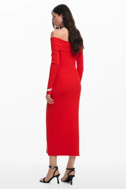 Vestido escote bardot