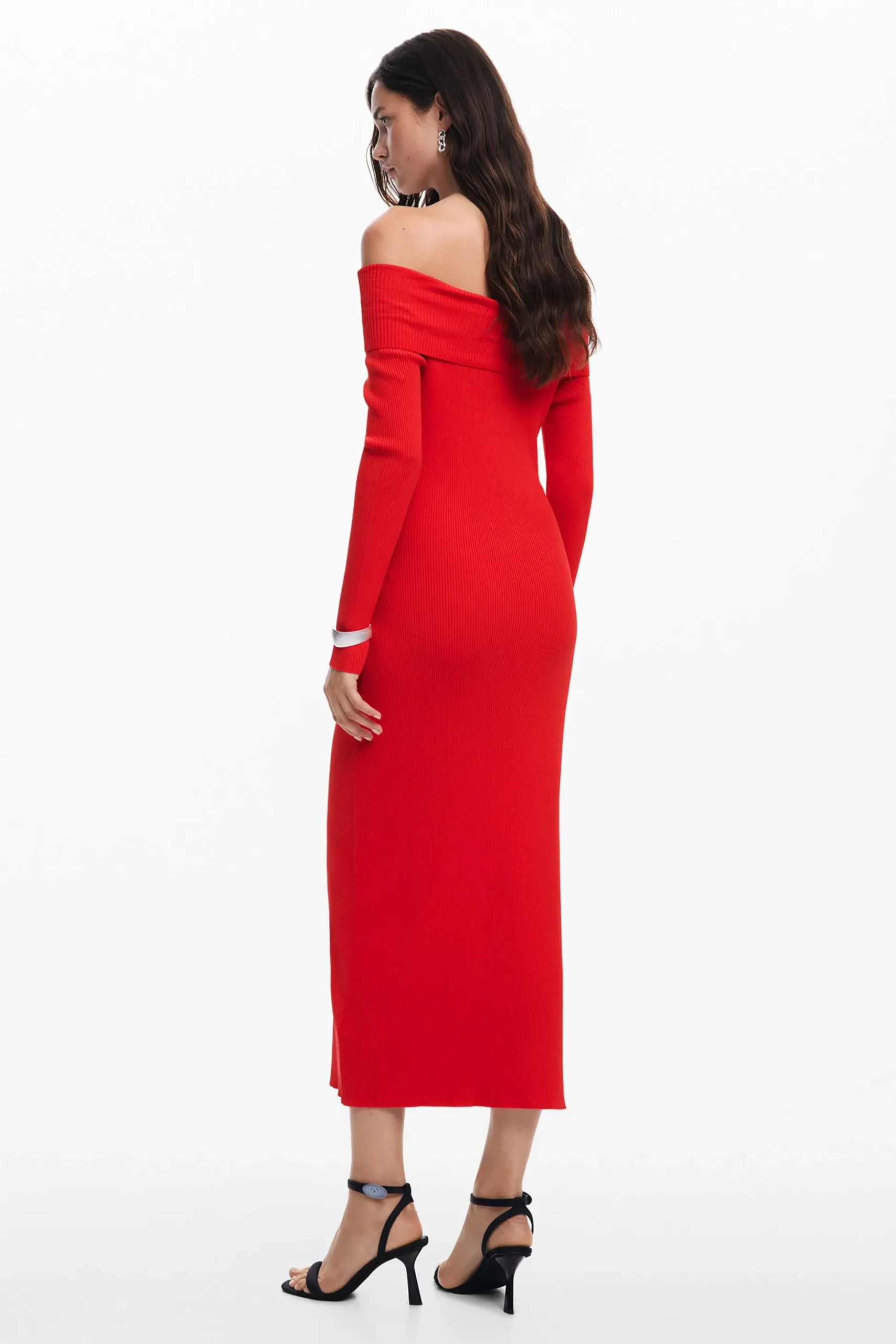 Vestido escote bardot