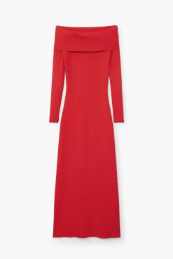 Vestido escote bardot