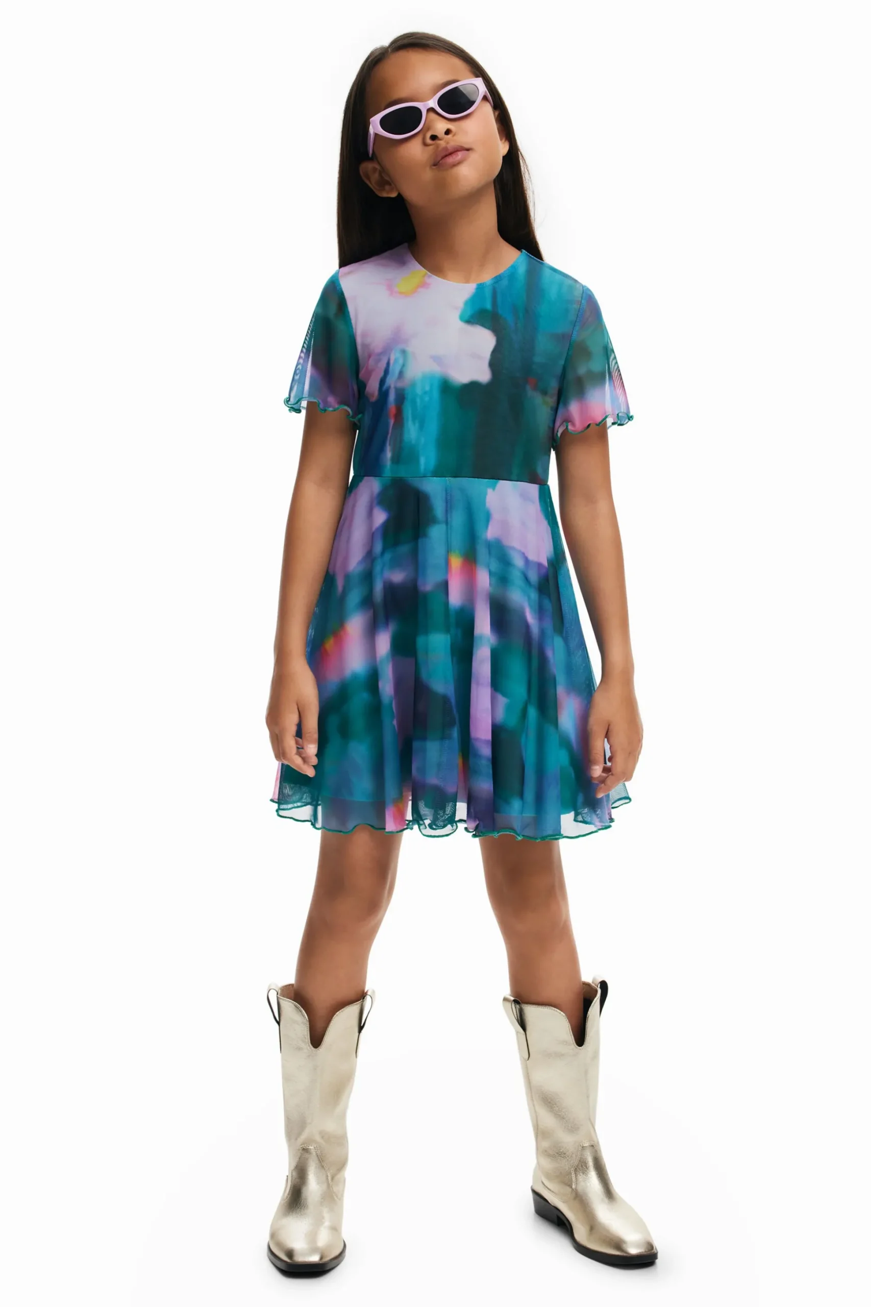 Vestido falda plisada