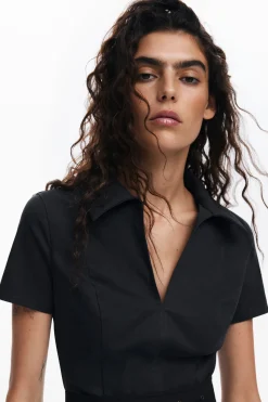 Vestido falda tablas
