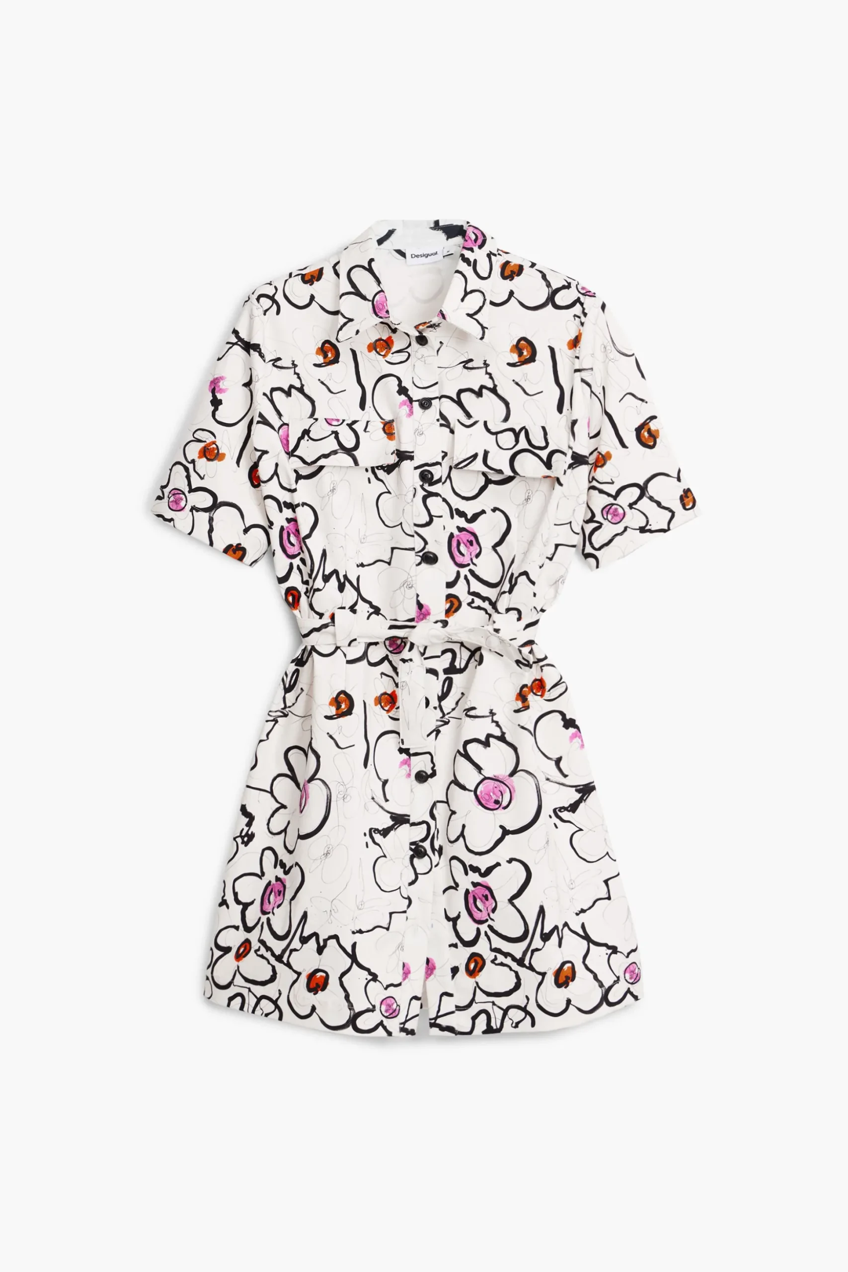 Vestido flores dibujadas