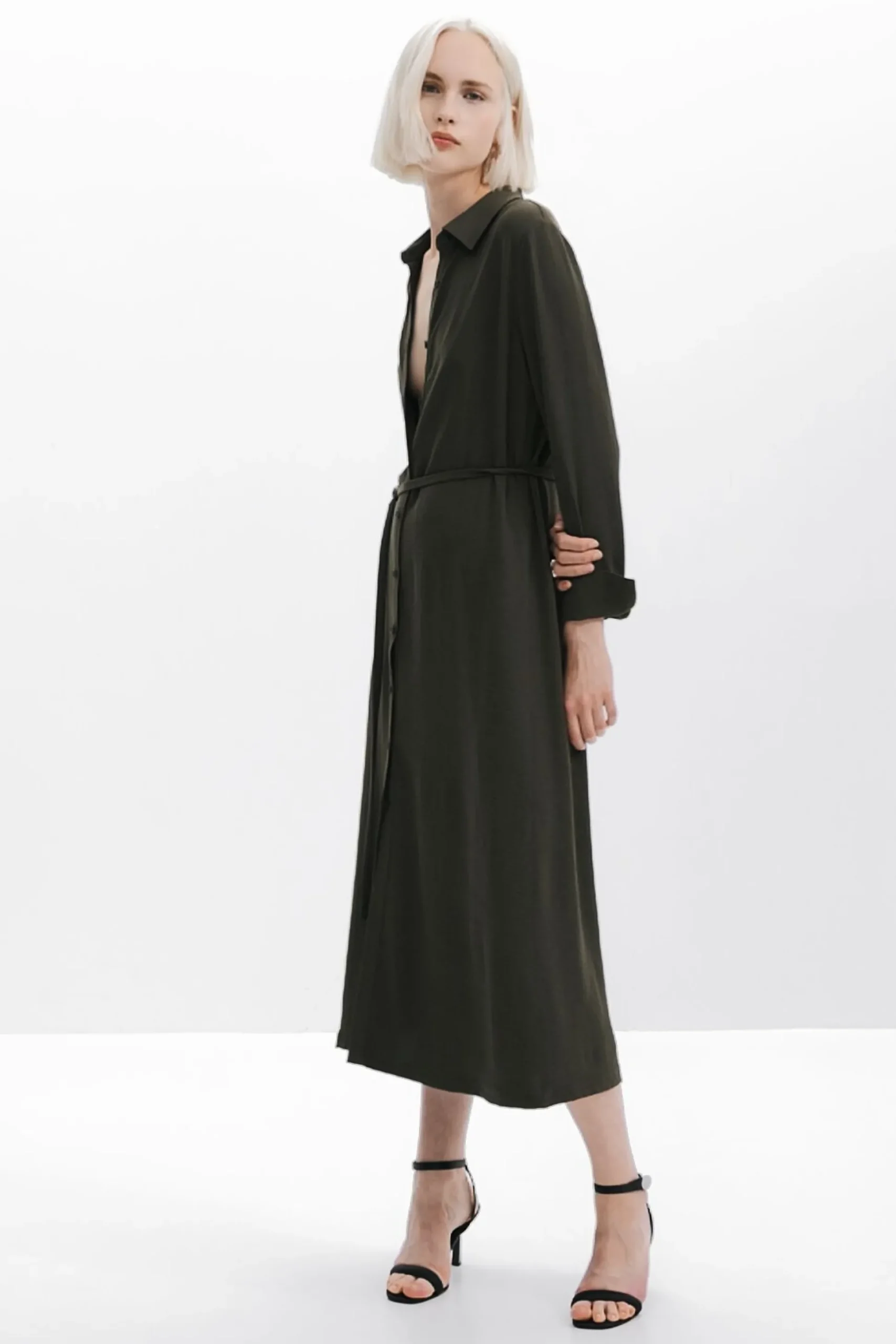 Vestido largo camisa