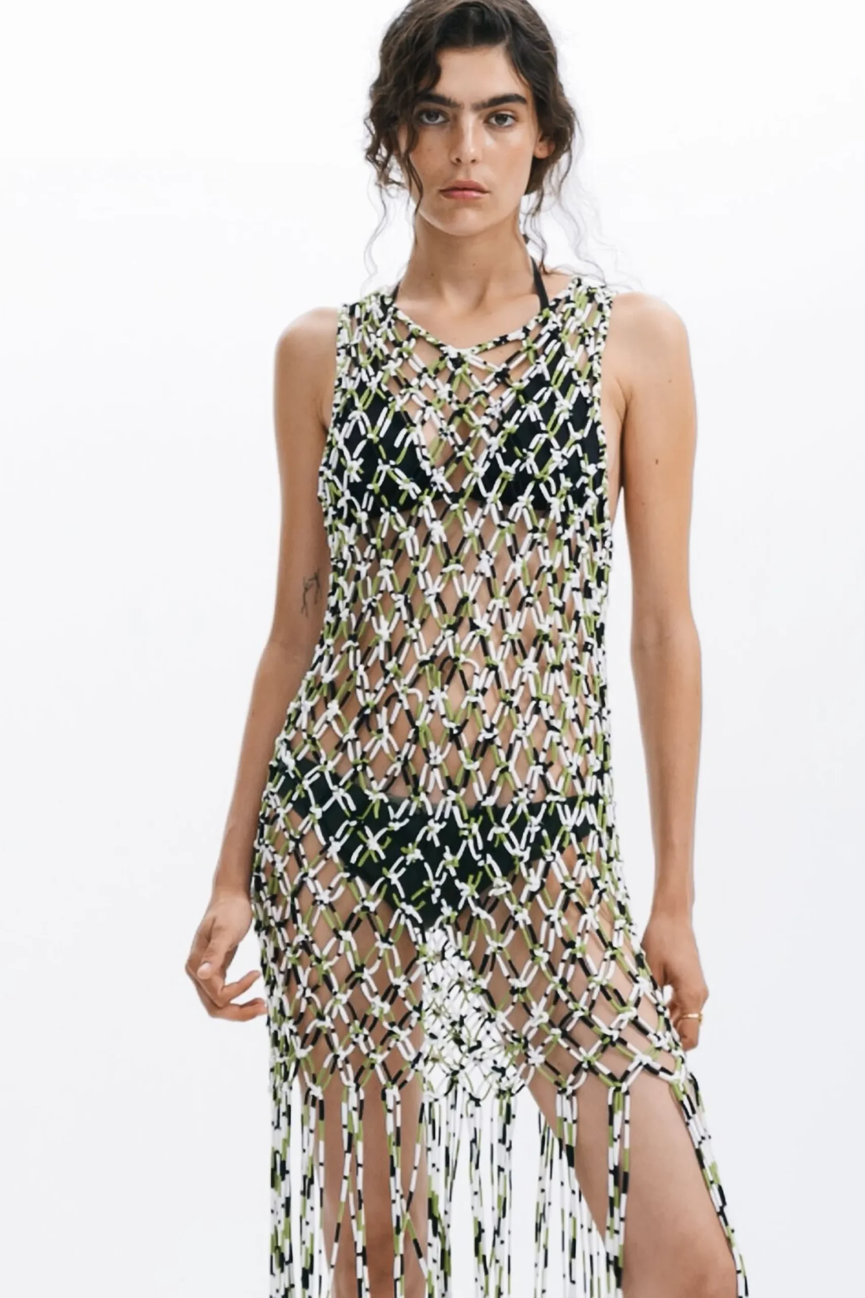 Vestido malla efecto red