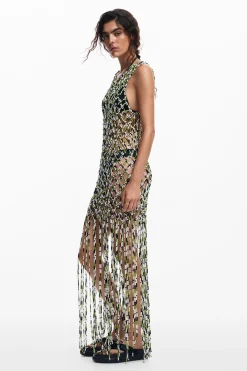 Vestido malla efecto red