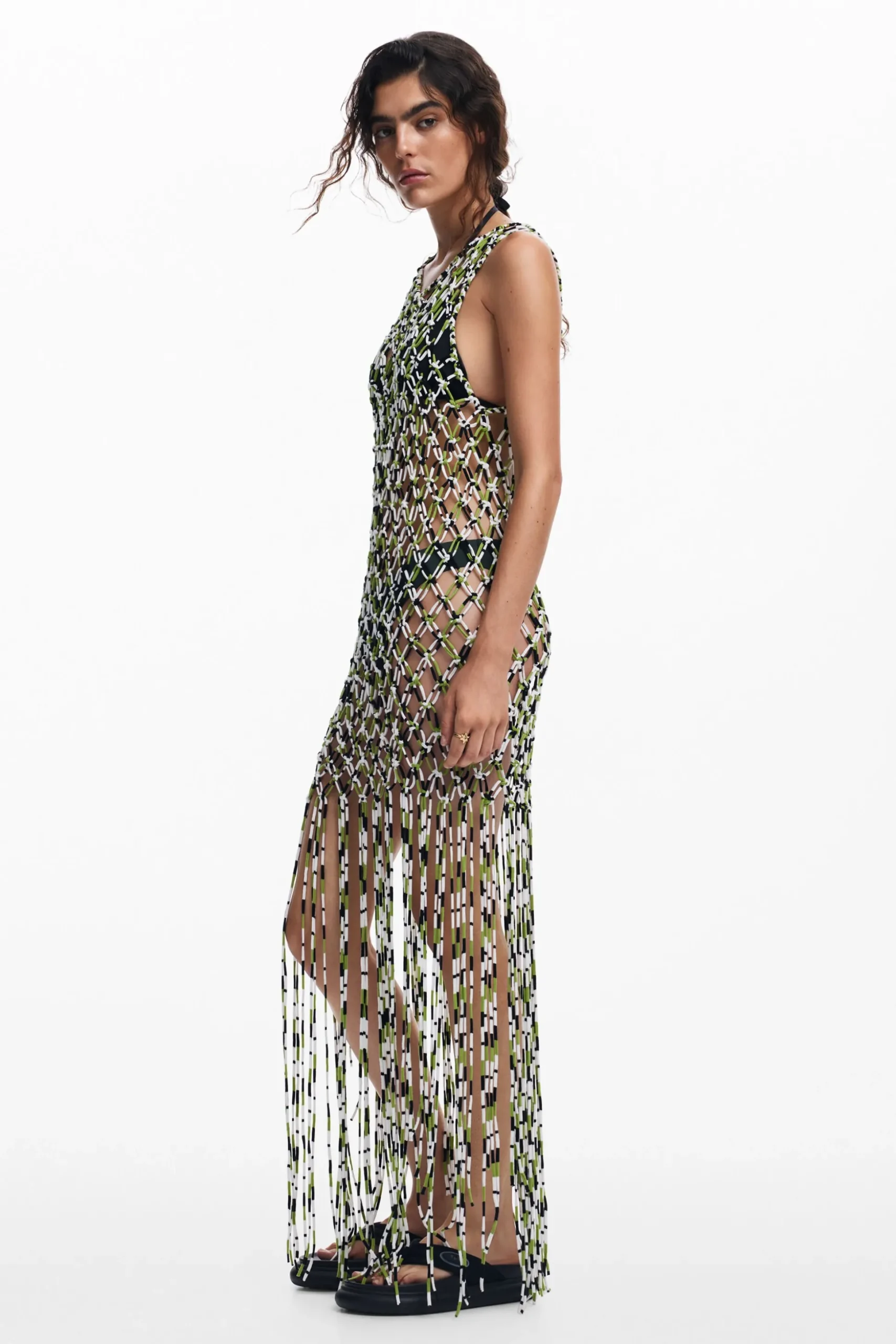 Vestido malla efecto red
