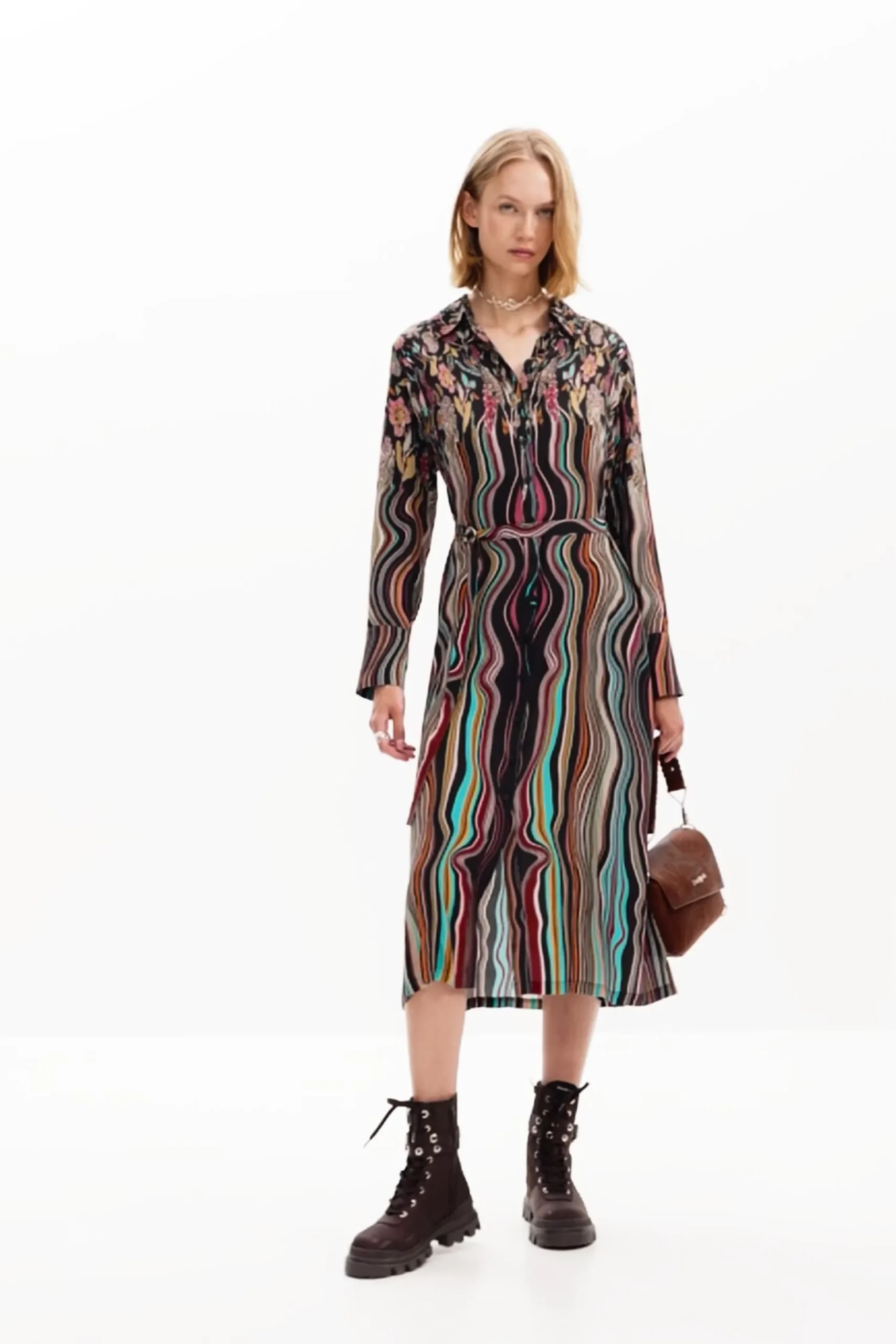 Vestido midi camisero