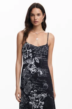 Vestido midi combinado