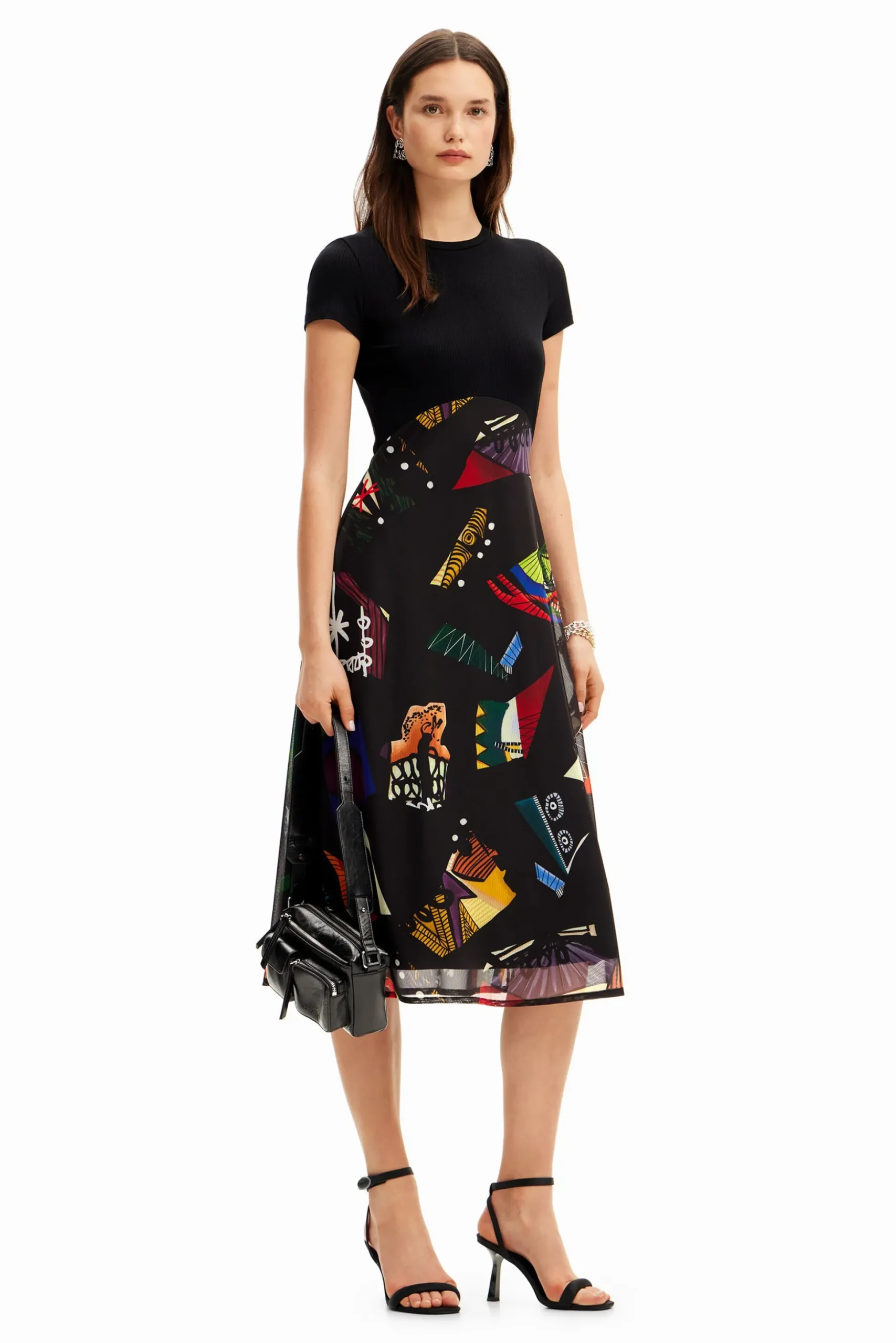 Vestido midi combinado M. Christian Lacroix