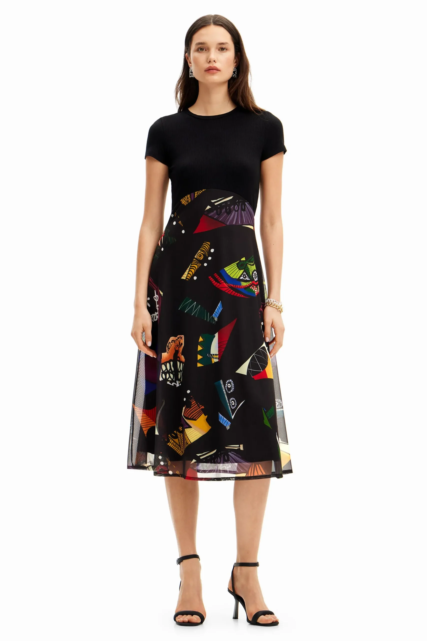 Vestido midi combinado M. Christian Lacroix