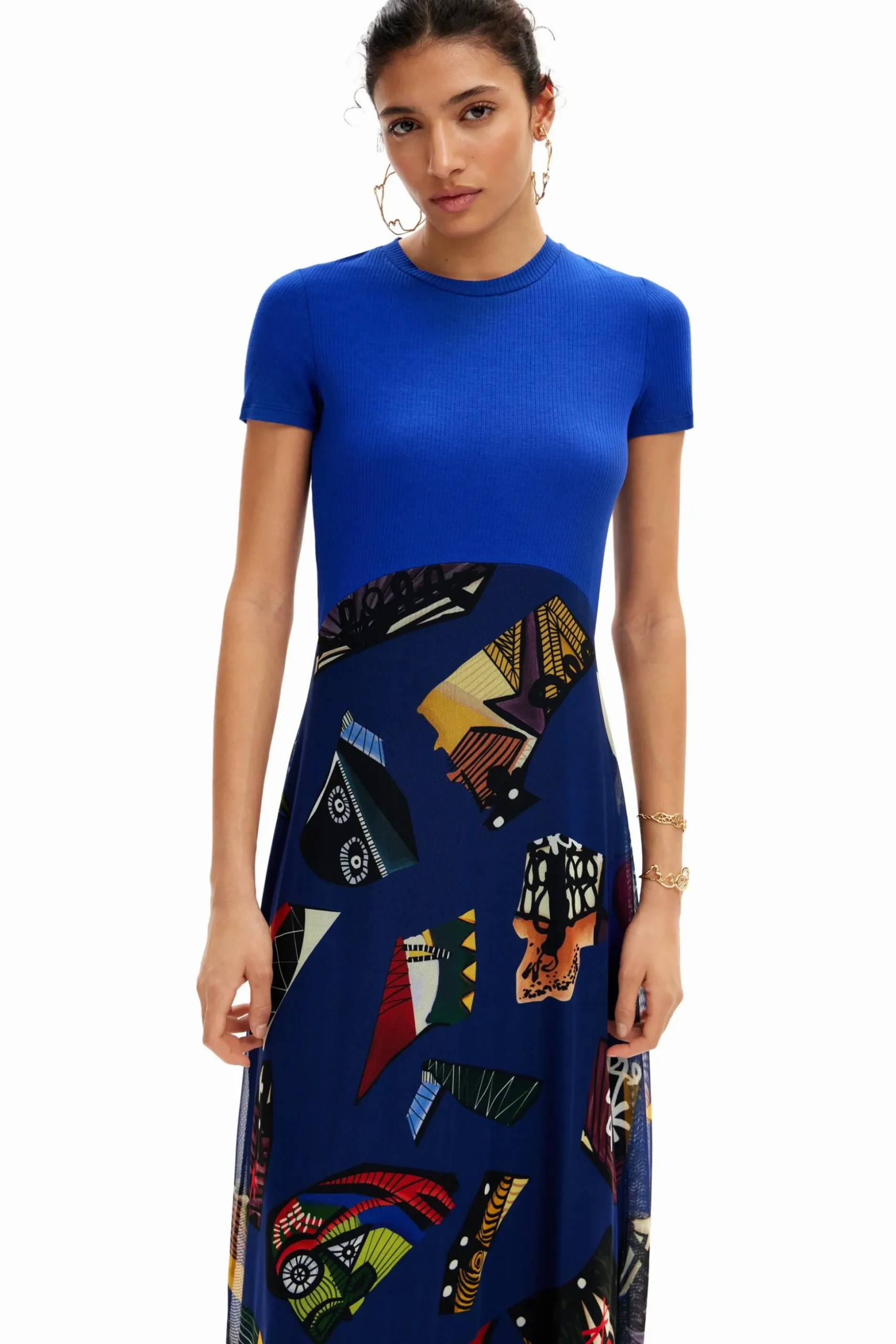 Vestido midi combinado M. Christian Lacroix
