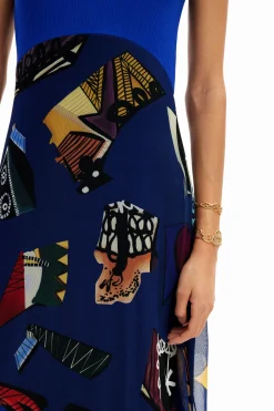 Vestido midi combinado M. Christian Lacroix
