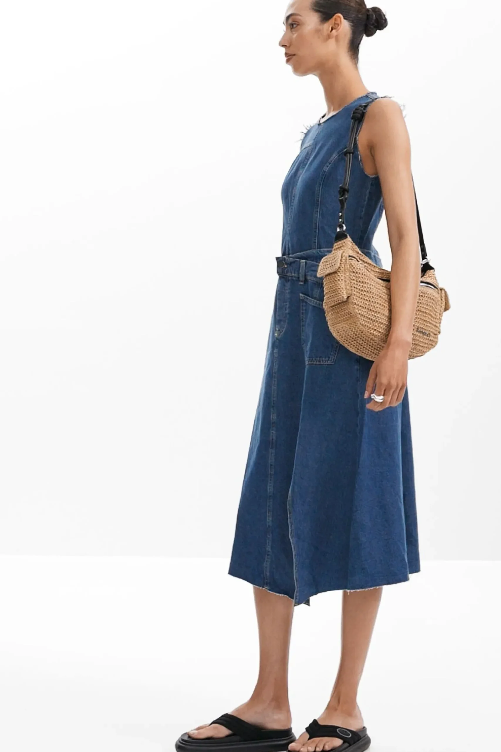 Vestido midi denim