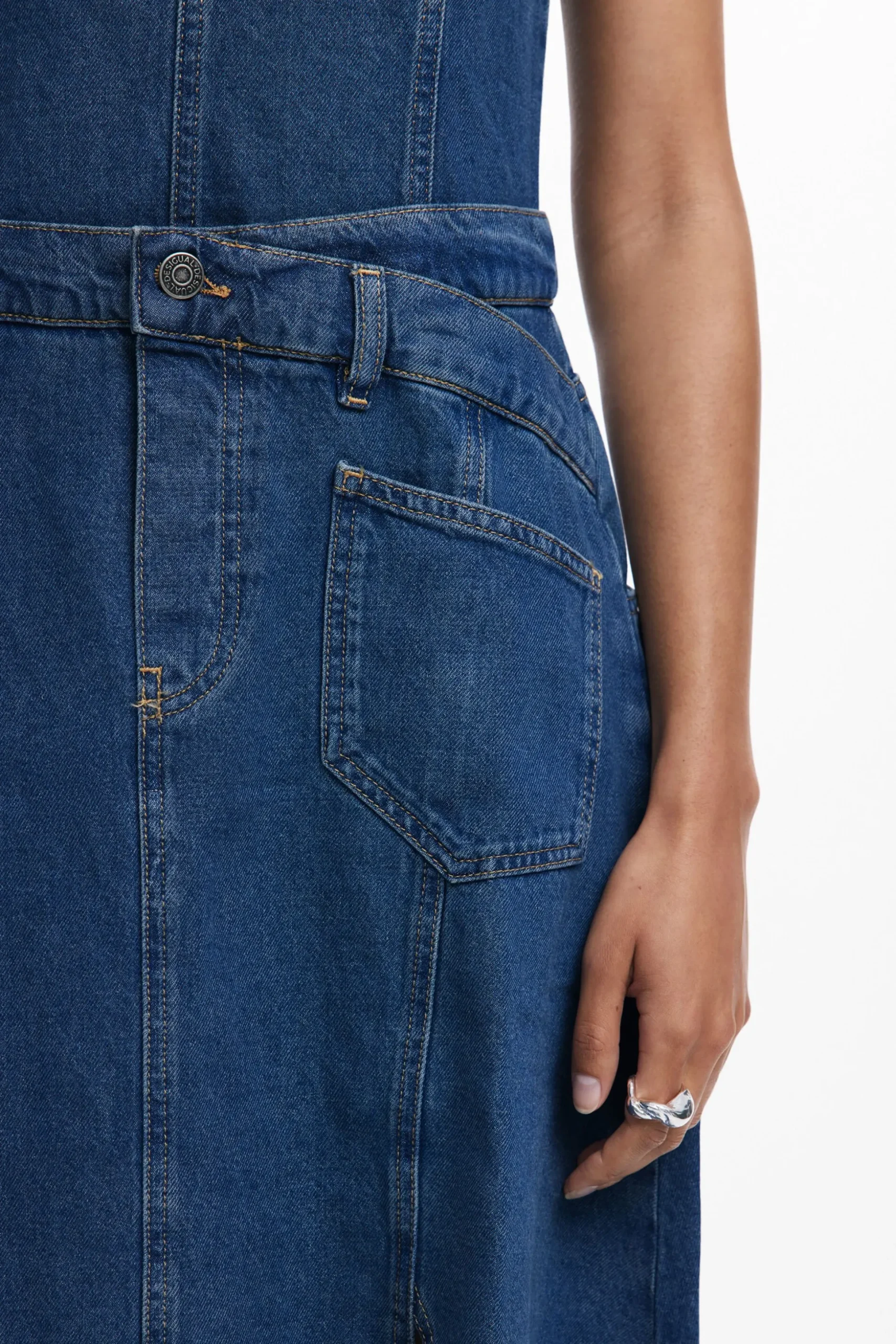 Vestido midi denim