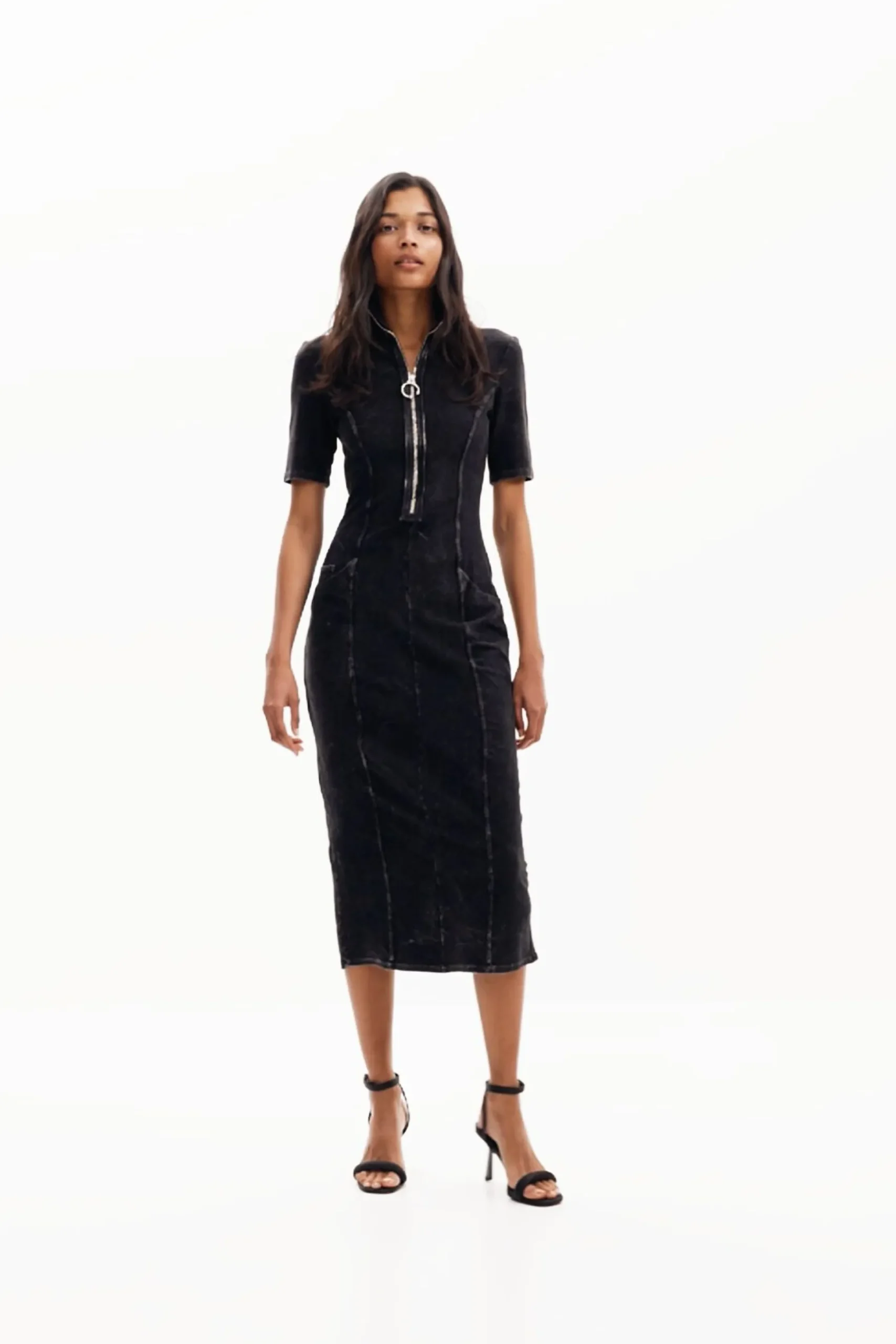 Vestido midi denim