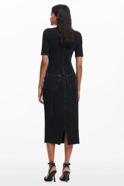 Vestido midi denim