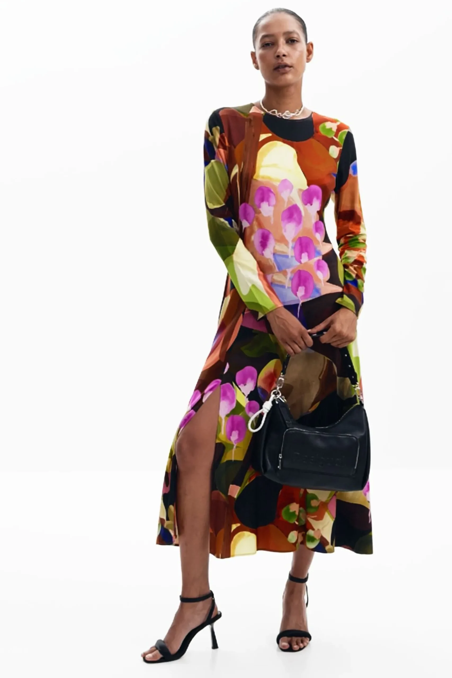 Vestido midi estampado M. Christian Lacroix