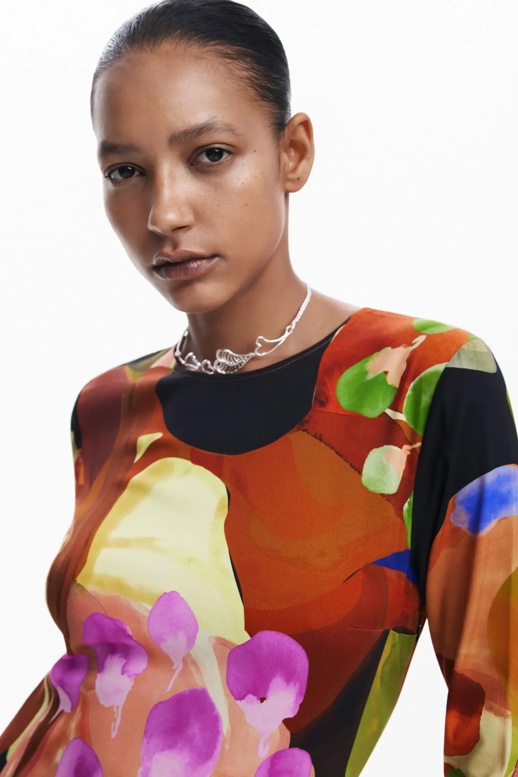 Vestido midi estampado M. Christian Lacroix