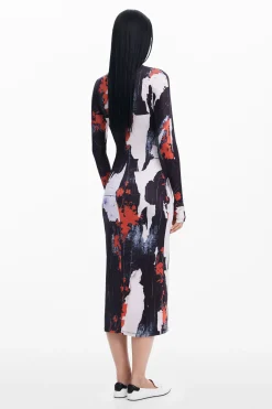 Vestido midi estampado Maitrepierre