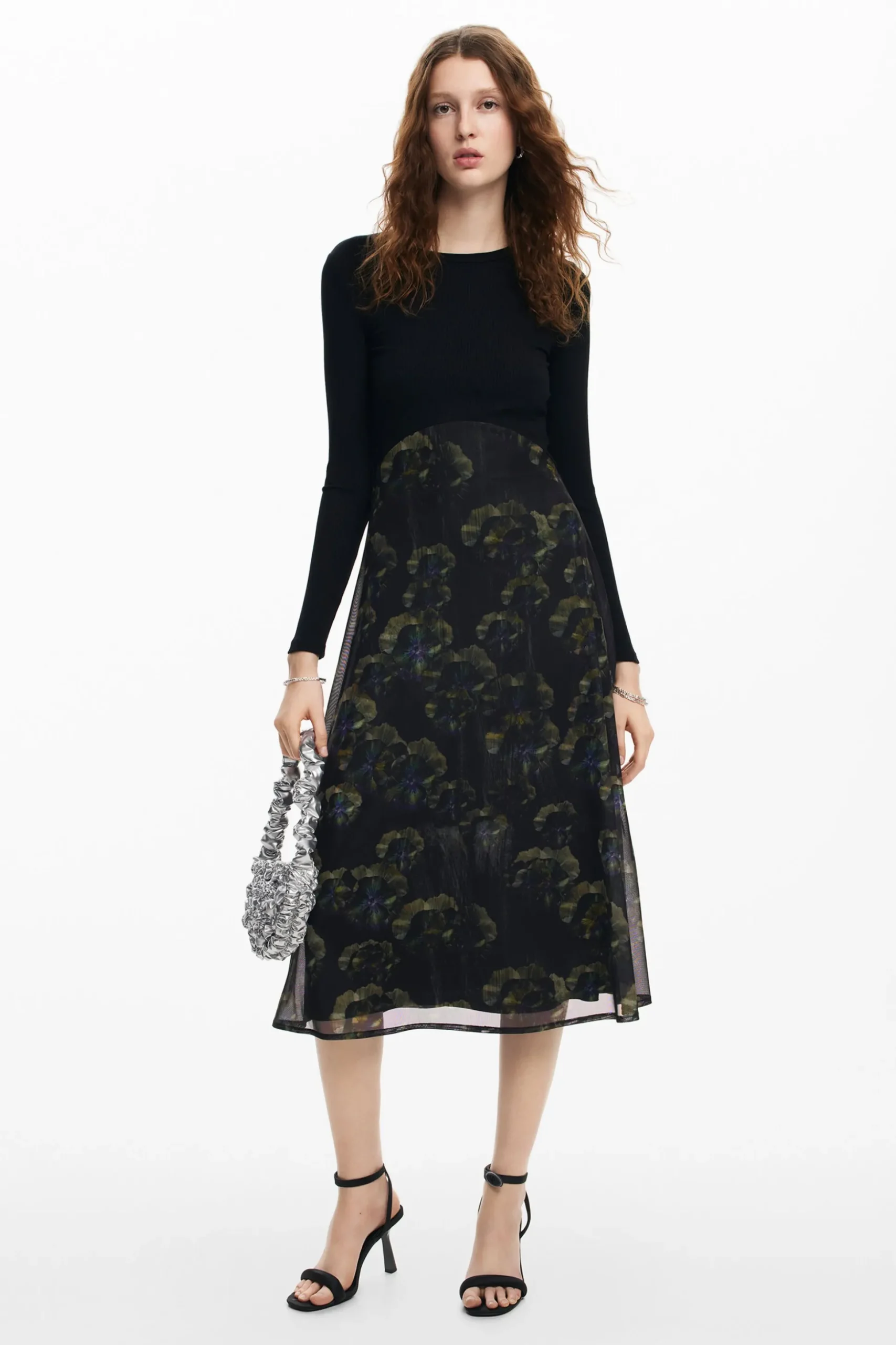 Vestido midi floral M. Christian Lacroix