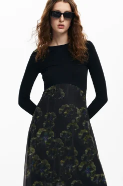 Vestido midi floral M. Christian Lacroix