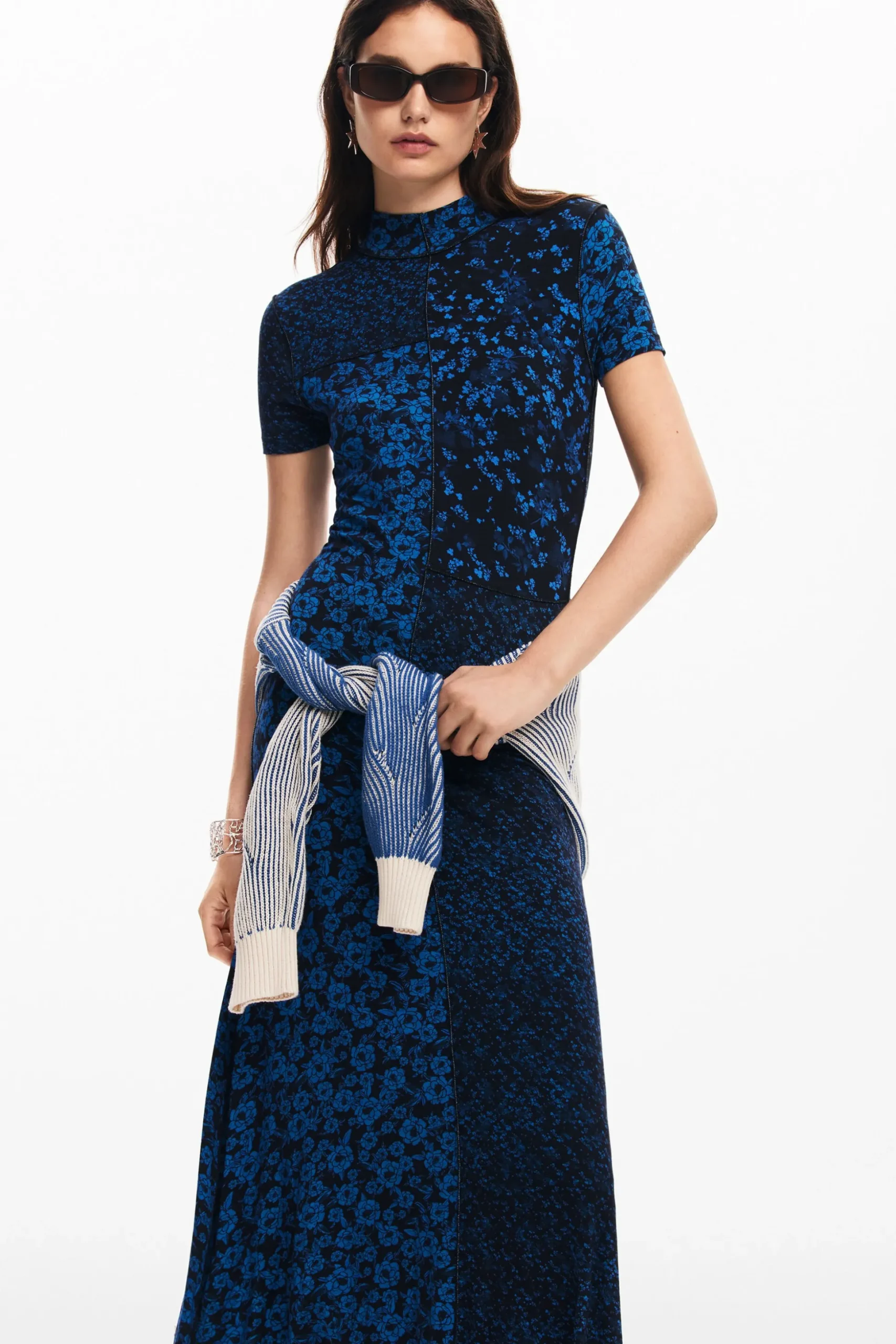 Vestido midi flores