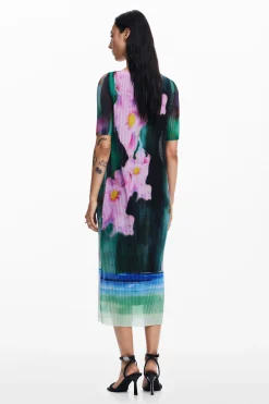 Vestido midi flores
