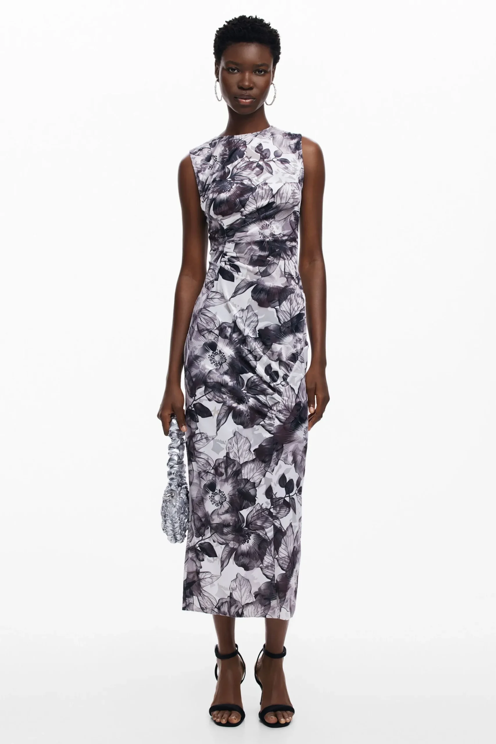 Vestido midi flores