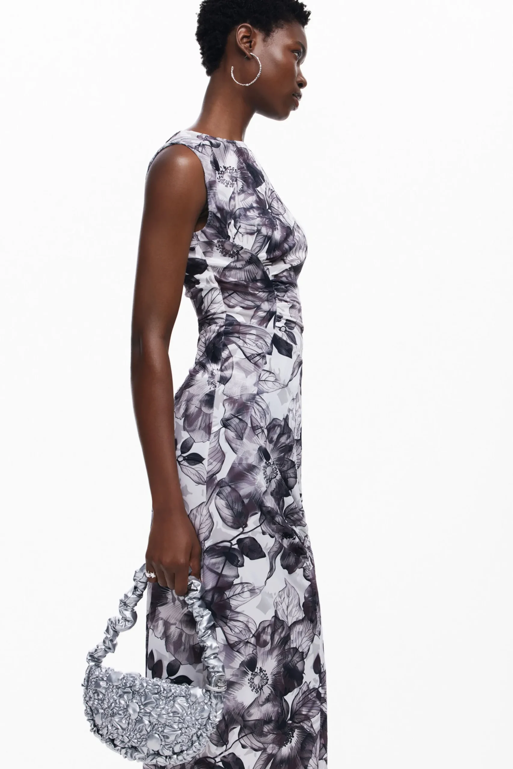 Vestido midi flores