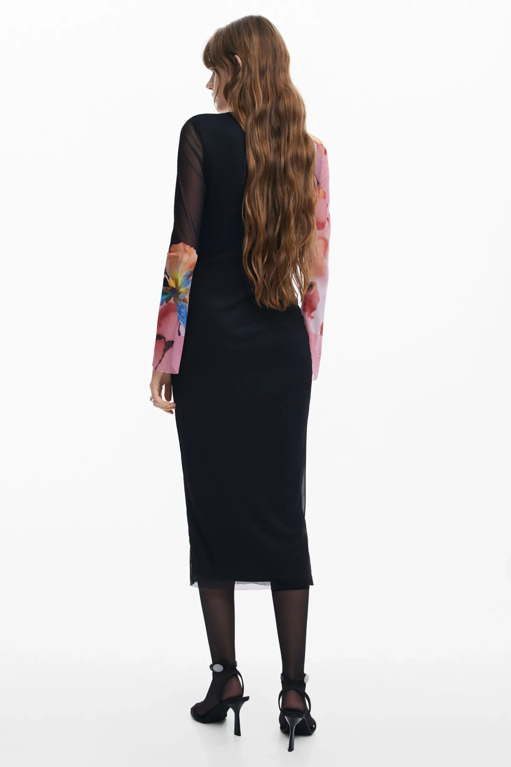 Vestido midi flores
