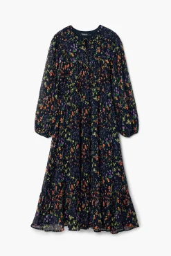 Vestido midi flores