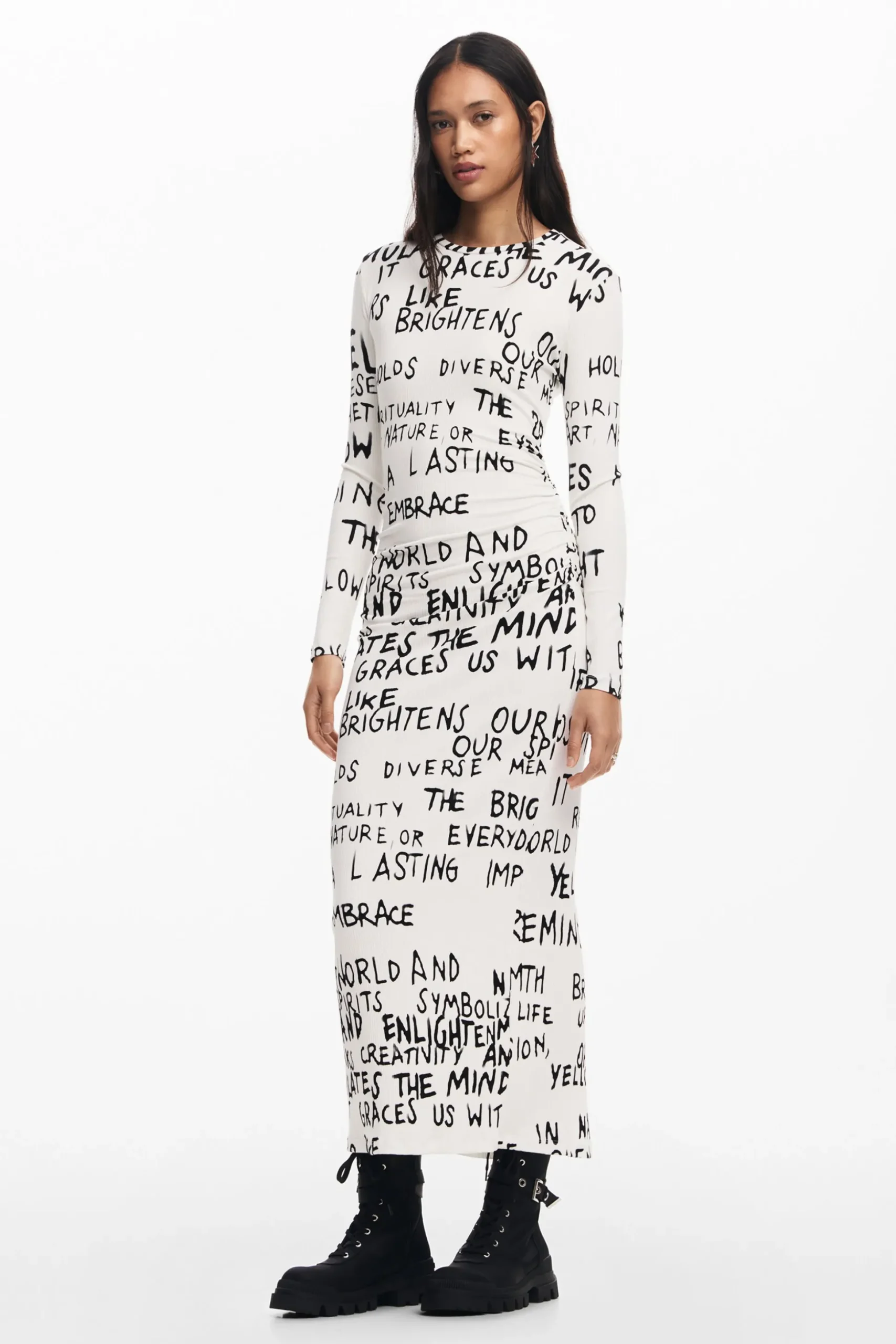 Vestido midi frase