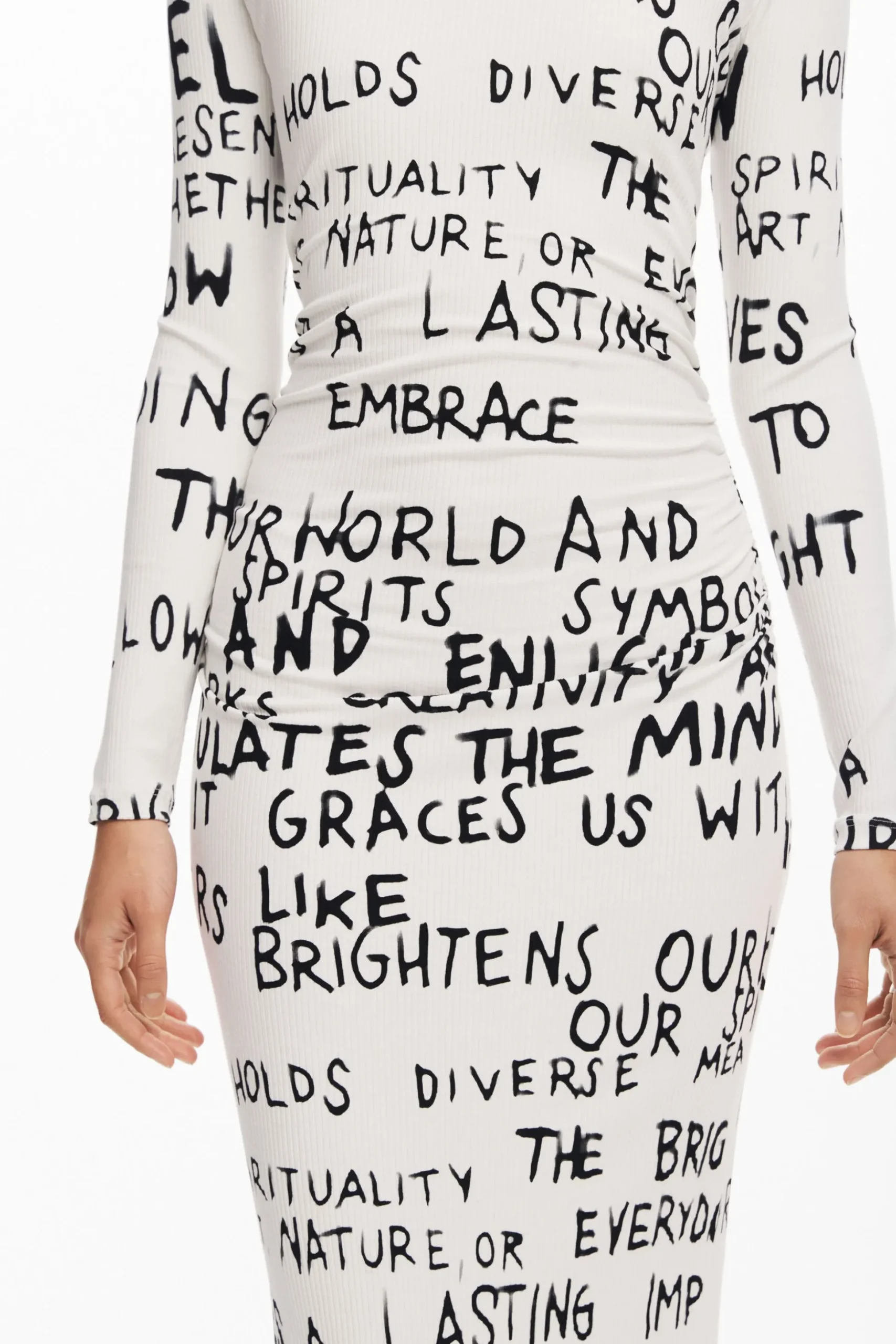 Vestido midi frase