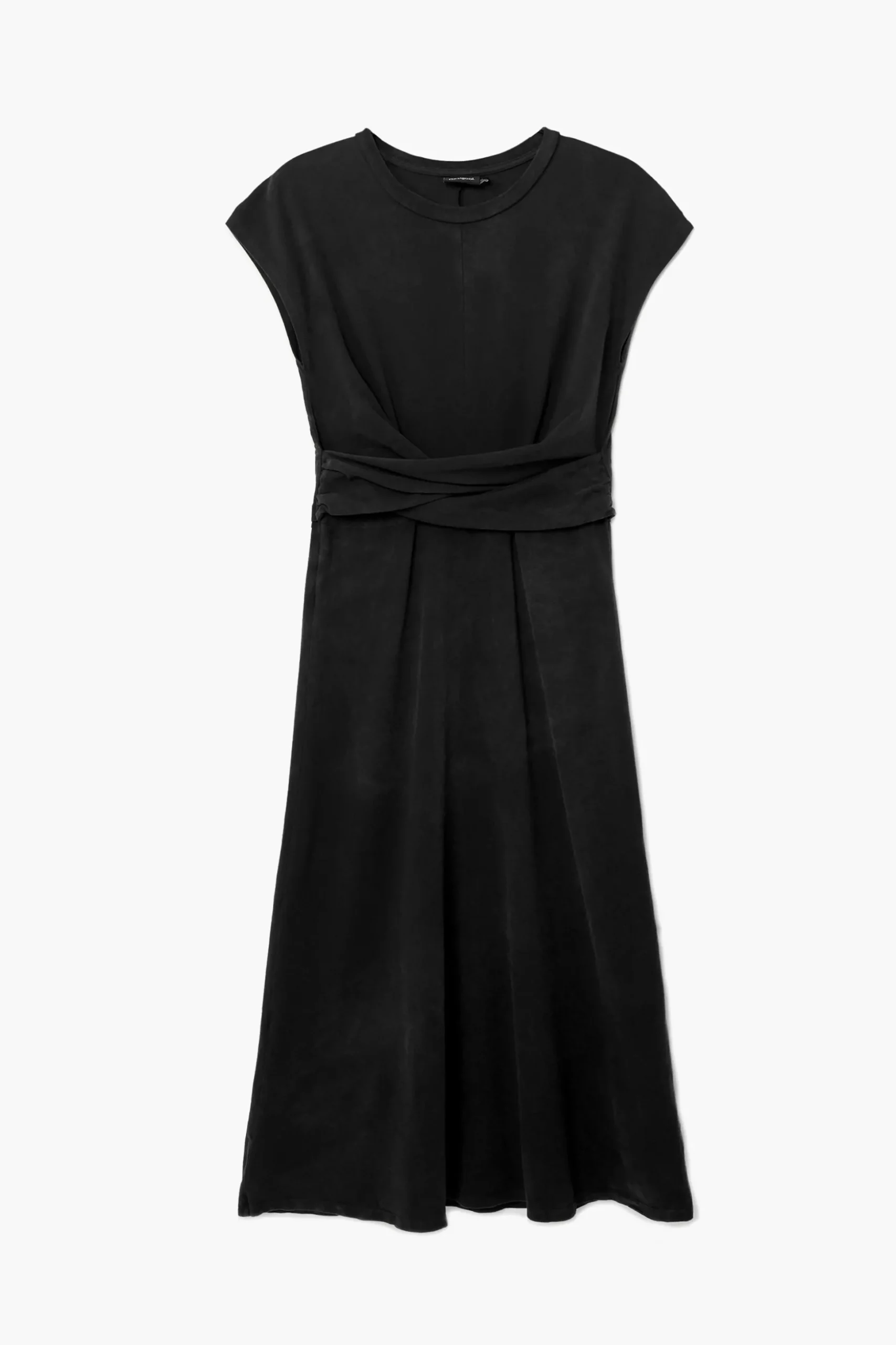 Vestido midi frunces