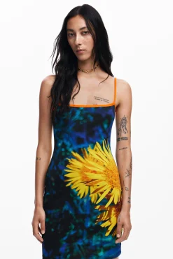 Vestido midi girasoles