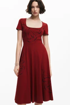 Vestido midi mariposas