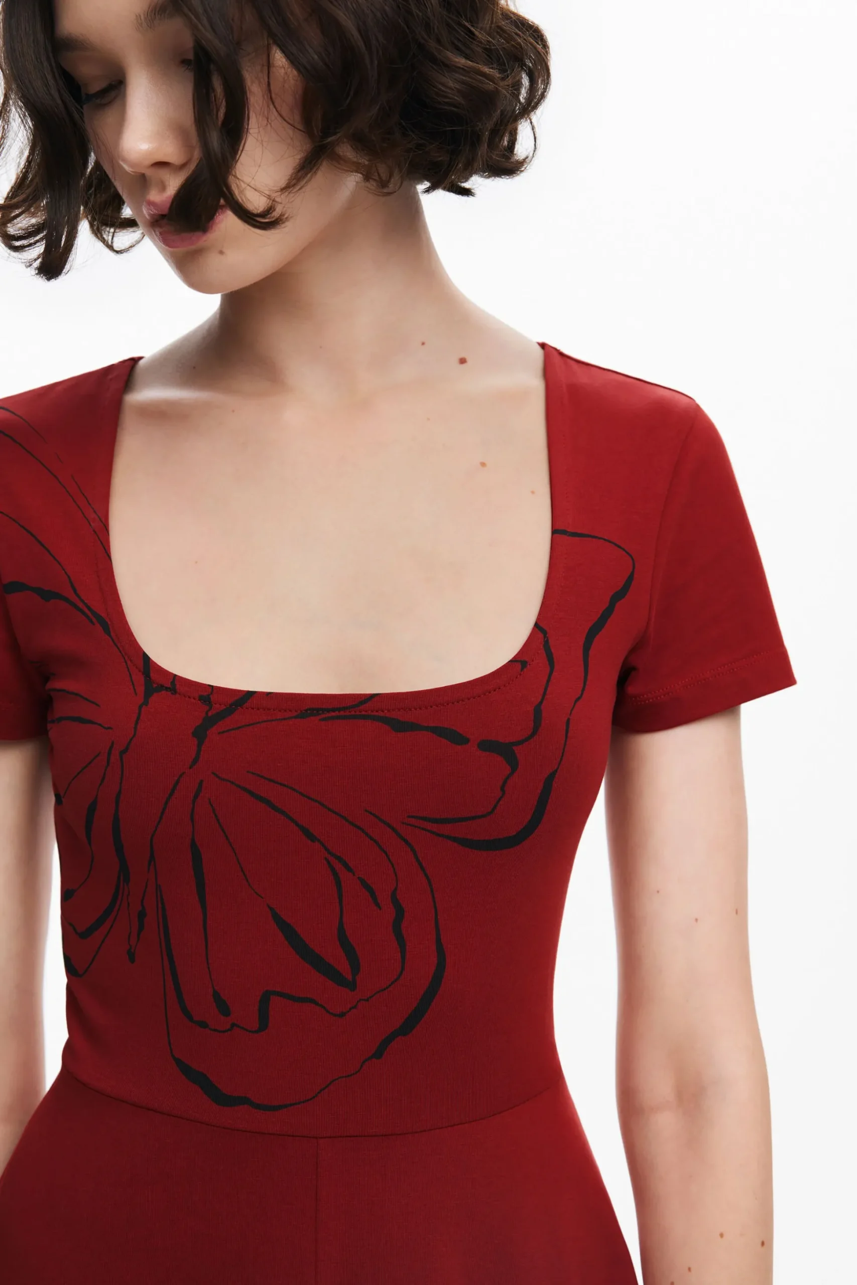 Vestido midi mariposas