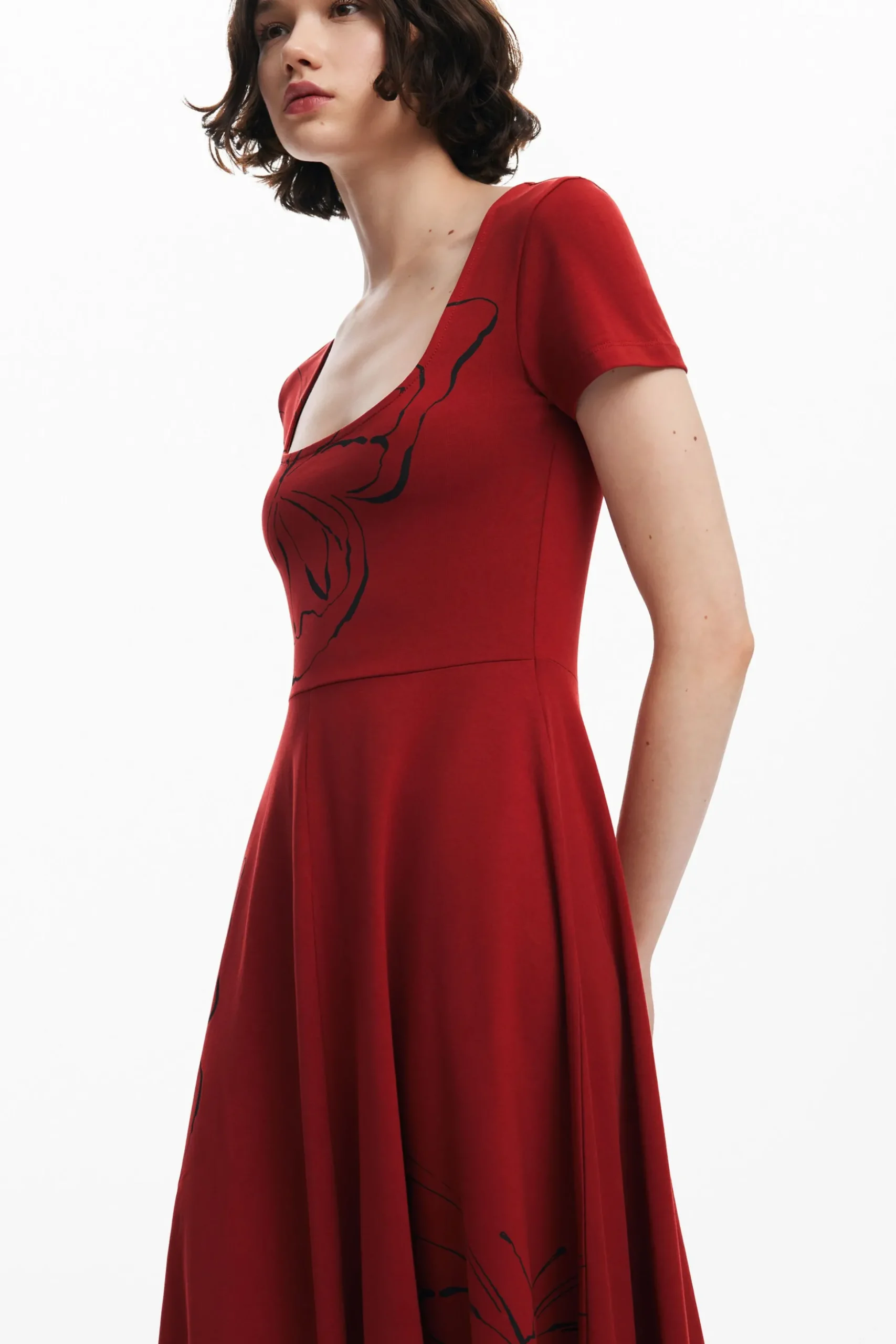 Vestido midi mariposas