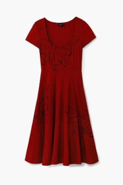 Vestido midi mariposas