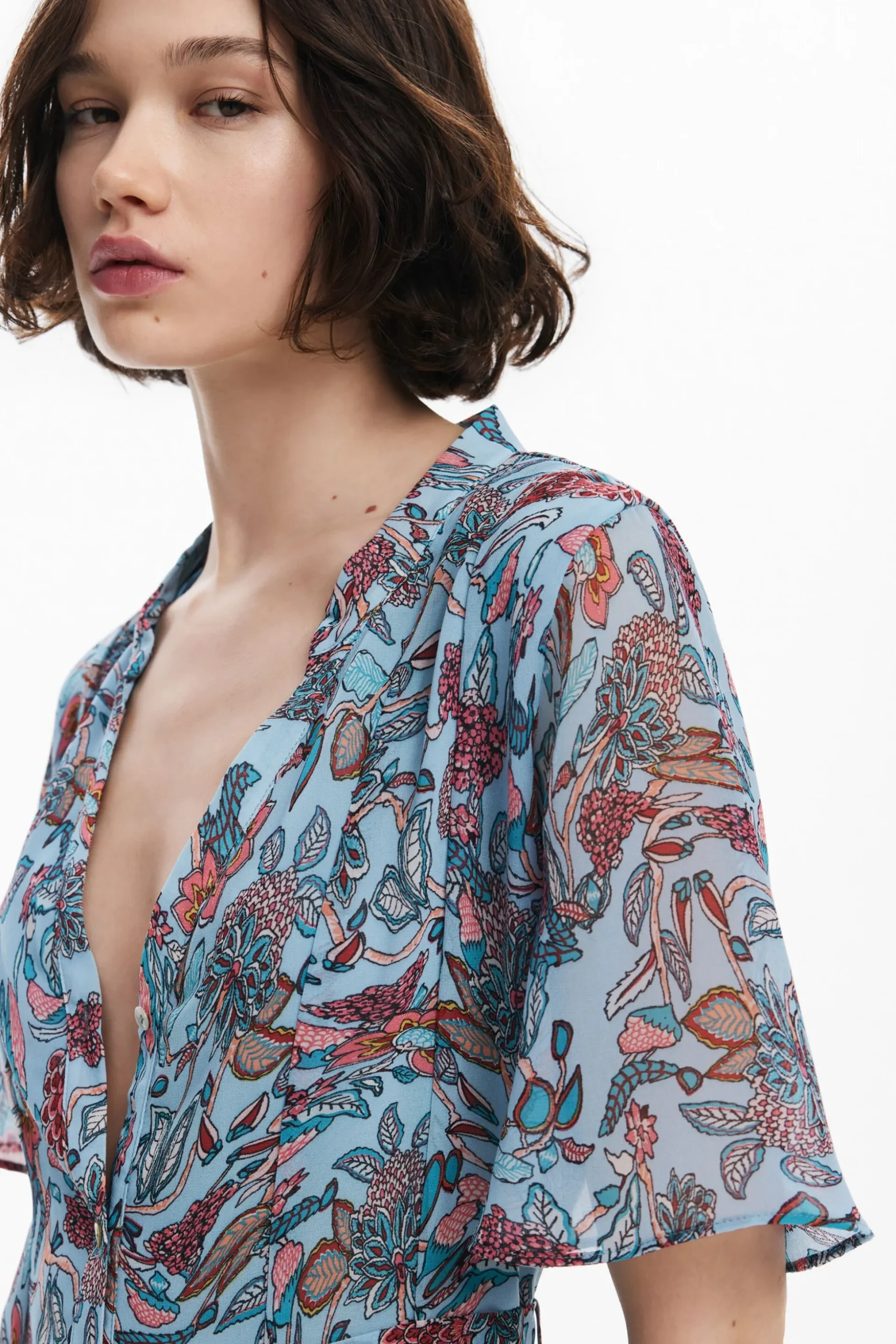 Vestido midi motivos florales
