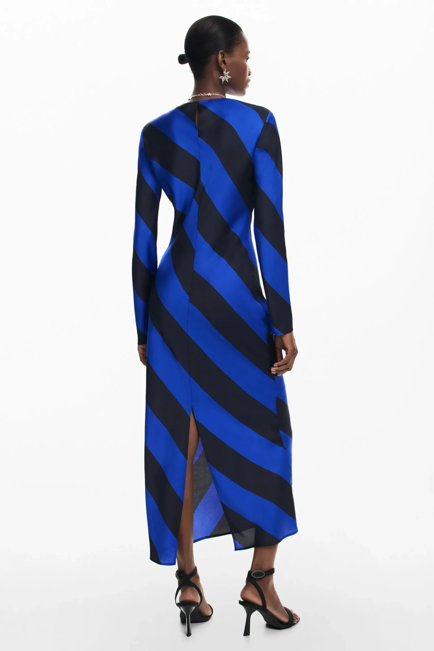 Vestido midi rayas
