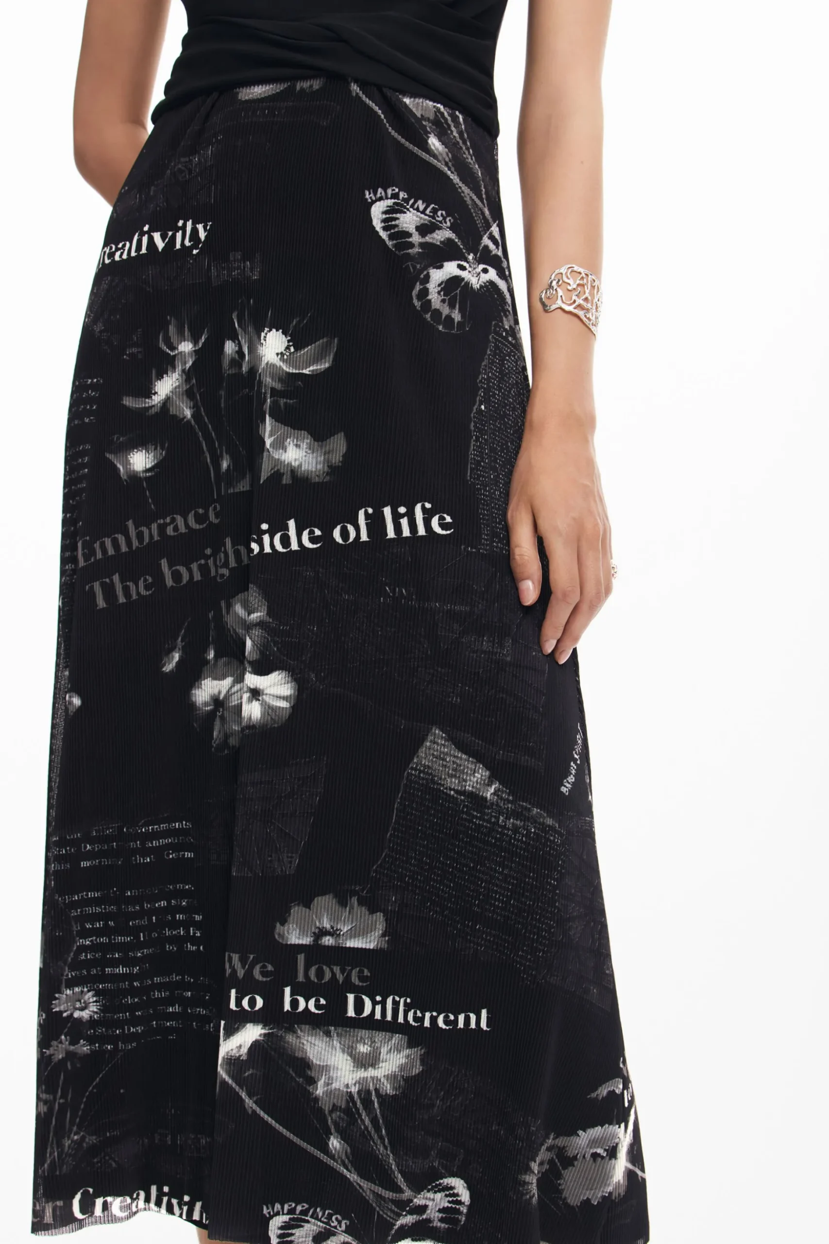 Vestido midi textos
