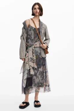 Vestido tul estampado
